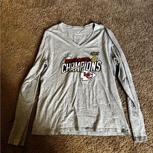Fanatics Gray Super Bowl Champions Chiefs Long Sleeve Tee